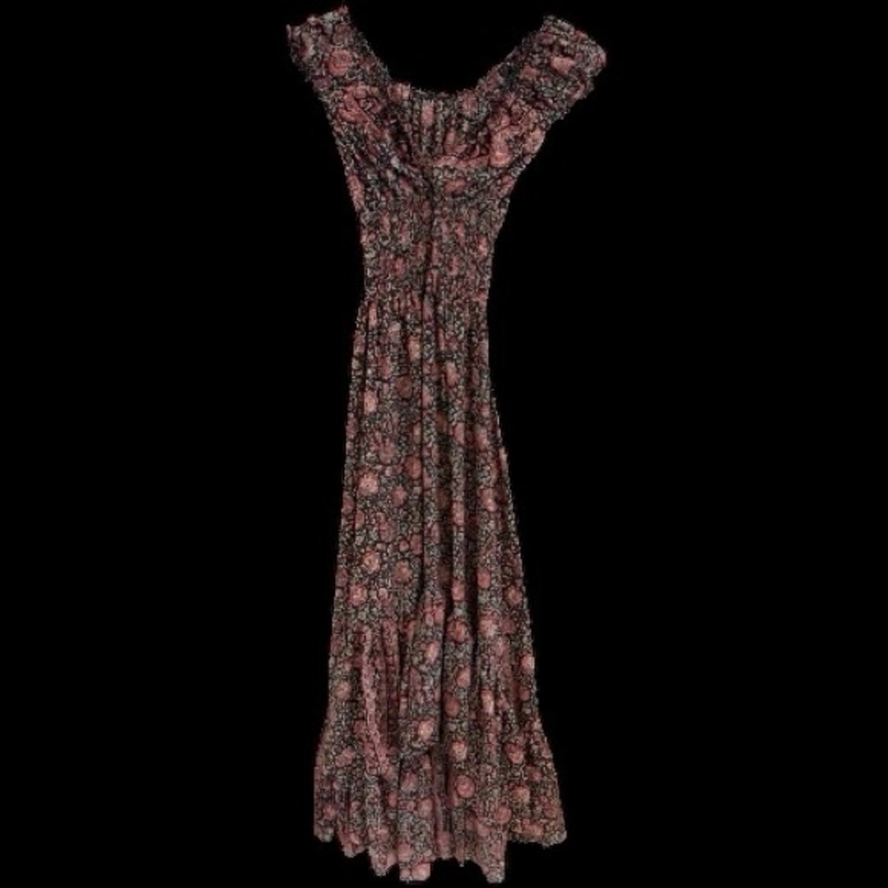 Silk & Viscose Floral Maxi Dress